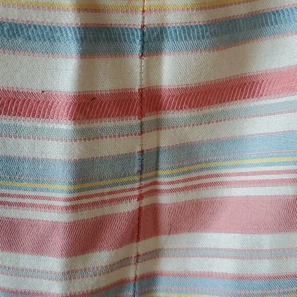OSCAR DE LA RENTA STRIPED SKIRT WHITE PINK BLUE YELLOW SIZE 10 - Picture 5 of 10